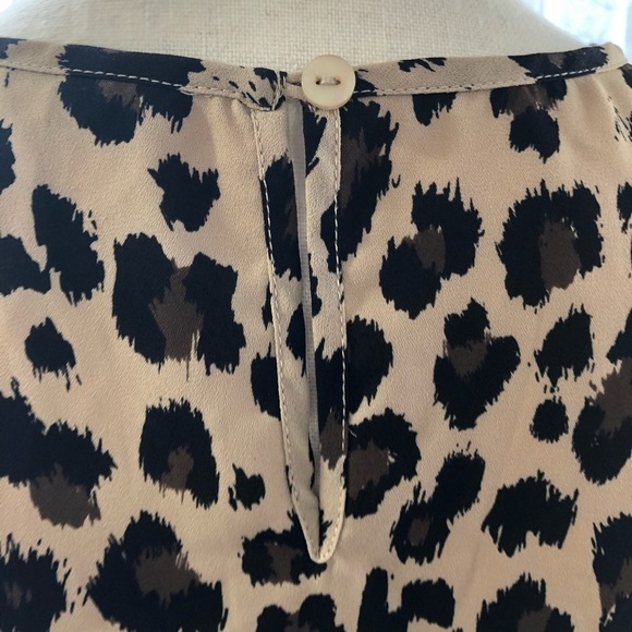 🎄Alfred Sung animal print shirt  brown/black SZ M - Picture 5 of 9
